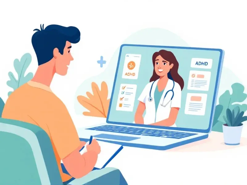 Vector illustration of virtual consultation with healthcare provider on laptop